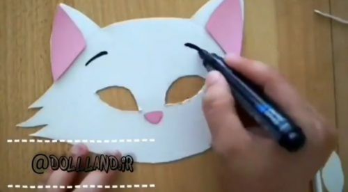 آموزش ساخت ماسک کاغذی گربه